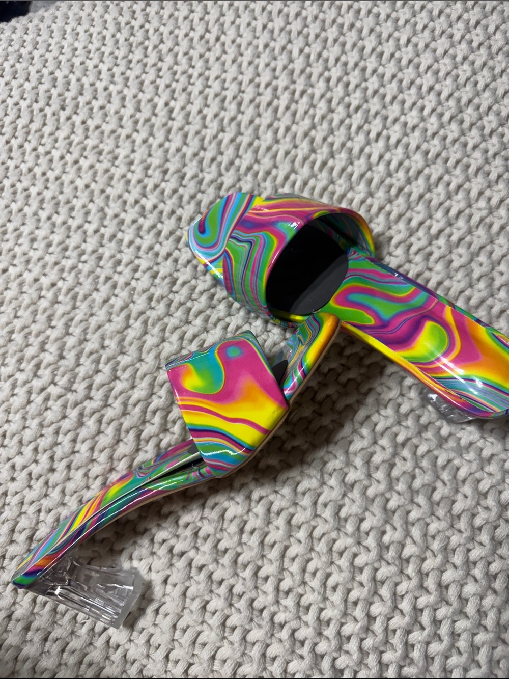 Colorful Swirl Slide Sandals